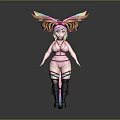 Colorful Winged Character With Pink Outfit And Rainbow Details