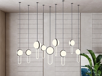 Pendant lamp combination 3d model