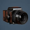 Vintage Bronica Medium Format Camera With Wooden Body And Large Lens