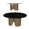 Modern Bonaldo Dining Table Round Dining Table Marble Dining Table 3d model