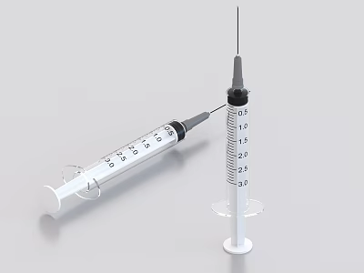 Disposable Medical Devices Syringes With Clear Graduated Scales For Accurate Medical Injections 3d model
