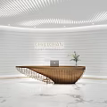 Modern Reception Desk Company Front Desk 3d model