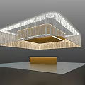 Modern Display Shelves With LED Lighting And Multi Layer Glass Structure 3d model