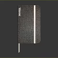 Fashion Accessory Brown Notebook With White Stripe And Bookmark String