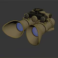 Professional Commercial Binoculars With Khaki Black Body And Large Objective Lenses