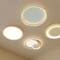 Modern Round Ceiling Lights Design With Four Units For Interior Lighting