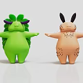 Modern Game Character Cartoon Animals Animated Animals 3d model