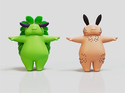 Modern Game Character Cartoon Animals Animated Animals 3d model