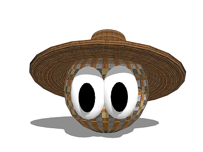 Modern Hat Rattan Hat model