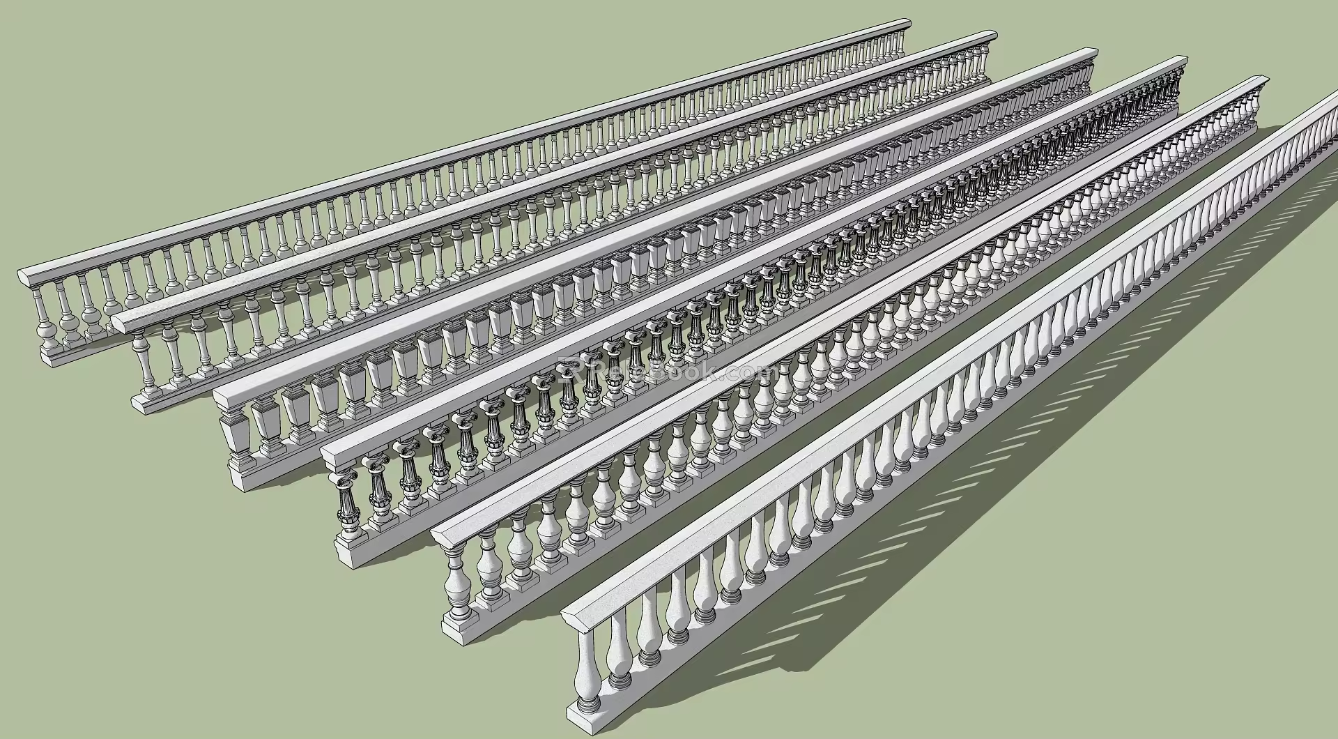 pb3 build European guardrail 3d model