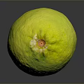 Fresh Green And Yellow Lemon With Smooth Textured Skin On Gray Background