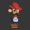 Super Mario Character Figurine With Red Hat Blue Overalls And Brown Boots