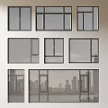 Modern windows combination windows glass windows floor-to-ceiling windows balcony windows bay windows bedroom windows sliding windows casement windows doors and windows 3d model