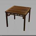 Traditional Wooden Square Table With Carved Legs And Smooth Tabletop Design