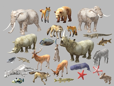 modern animal 3d model