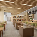 Modern Reading Room Library 3d model