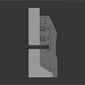 Gray And White Industrial Machine Component With Panels Vents And Red Indicators