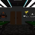 Shopping Mall Store With Multiple Pool Tables Bright Interior Blue Light Strips And Large Windows