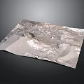 Scenic Lunar Landscape With Undulating Terrain Sandy Surface Rocky Textures And Shadows