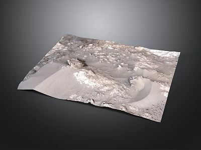 Scenic Lunar Landscape With Undulating Terrain Sandy Surface Rocky Textures And Shadows 3d model