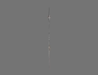 Traditional Metal Spear With Long Shaft Sharp Pointed Tip And Decorative Design 3d model