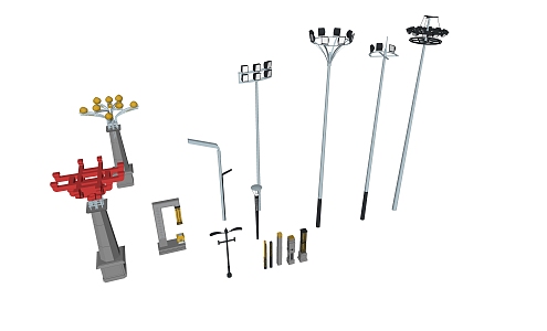 modern street lamp 3d model