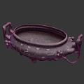 Traditional Copper Vessel With Bird Shaped Handles And Decorative Patterns