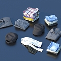 Clothing Clothes Clothes Stacking Clothes Folding Clothes 3d model