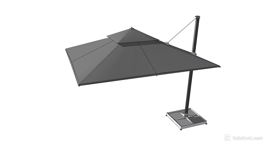 Outdoor Rectangular Canopy With Sturdy Stand And Stable Base For Garden Use 3d model
