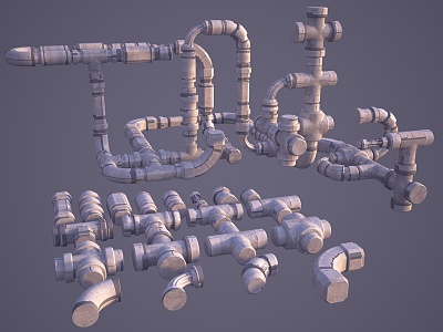 INDUSTRIAL LOFT PIPELINATION SCI-FI PIPE model