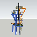 Industrial Equipment With Multi level Structure Platforms Pipes And Mechanical Components