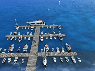 Beach Dusk Holiday Beauty Pool Tropical Tree Marina 3d model