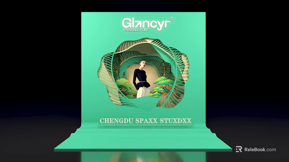 Giancyr Whole Art Chengdu Photo Check In Spot With Green 3D Structure And Model 3d model 