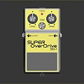 Boss SD-1 Super Overdrive Effect Pedal With Yellow Panel And White Body