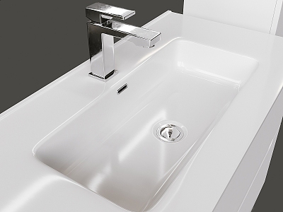 Modern sink table basin wash basin wash basin faucet 3d model