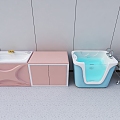 Baby bath touch table 3d model