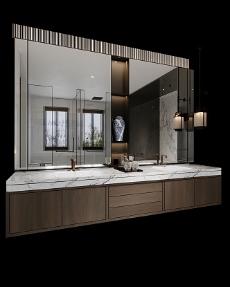 Bathroom Cabinet Mirror Cabinet 3d model