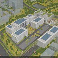 Modern Industrial Factory Complex With Contemporary Architecture Green Lawns And Spacious Courtyard