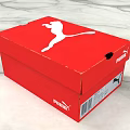 Red Puma Shoe Box Storage Container With White Logo For Essential Daily Living