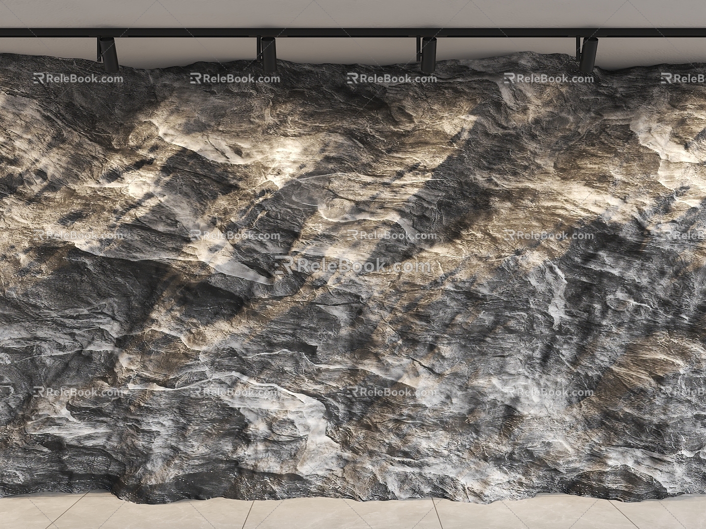 Slate stone background wall rubble stone background wall cultural stone wall industrial wind rubble stone background wall stone wall TV background 3d model