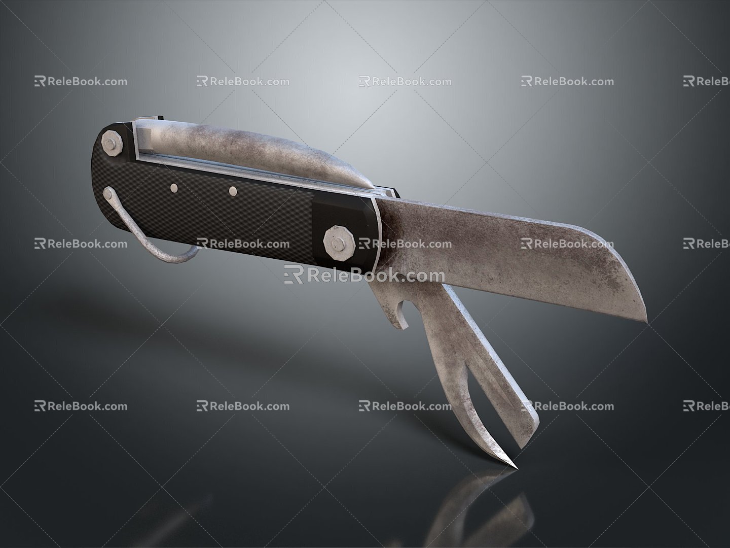 Fruit Knife Knife Multi-use Folding Knife Folding Knife Spring Knife Dagger Military Stab Items 3d model