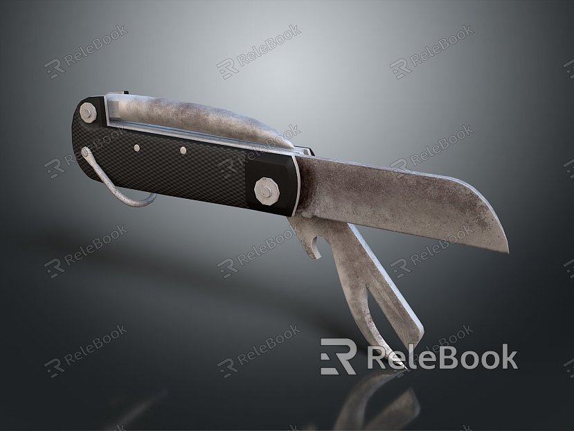 Fruit Knife Knife Multi-use Folding Knife Folding Knife Spring Knife Dagger Military Stab Items model