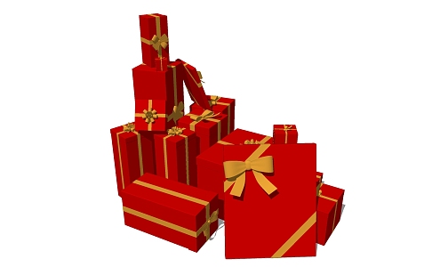 Modern Gift Box Christmas Supplies 3d model