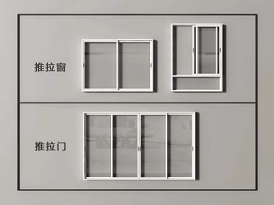 Home Sliding Windows and Sliding Doors Design with Frame and Glass Structure 3d model