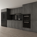 Modern Middle Ancient Cabinet Hanging Cabinet Cabinet Steamer Oven 3d model