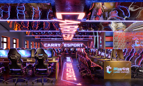 Internet cafes 3d model