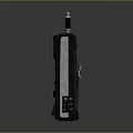 Black Tactical Handheld Weapon With Antenna Control Buttons And Indicator Lights 3d model