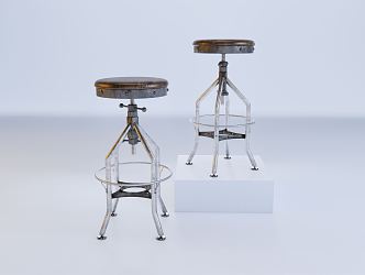 Industrial LOFT Bar Stool Bar Chair 3d model