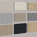 Various Textured Placemats In Neutral Tones For Kitchen Dining Table 3d model