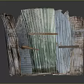 Artistic Fence Design With Colorful Metal Sheets Mesh And Wooden Slats